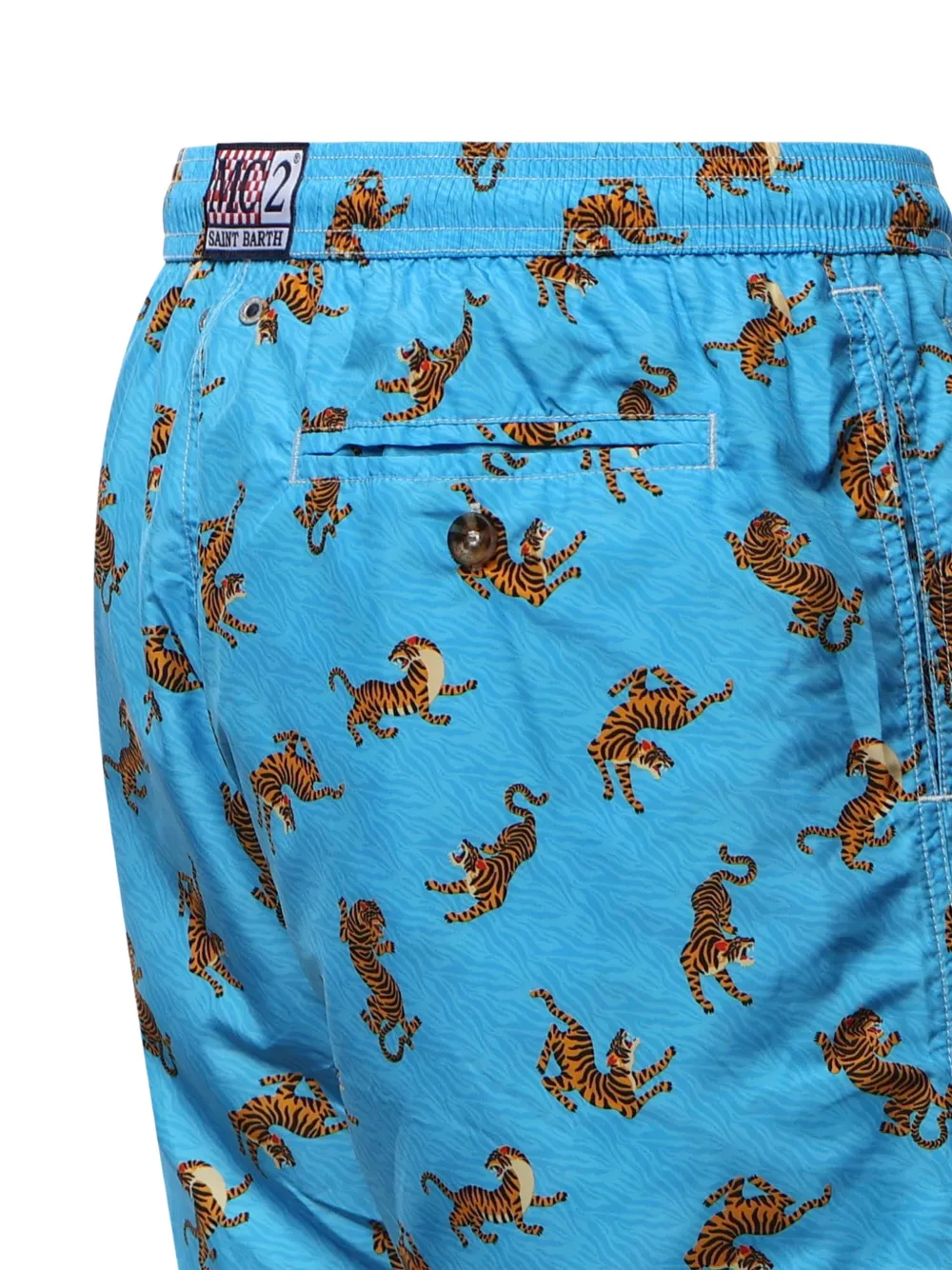 MC2 Saint Barth Shorts met tijgerprint Blauw