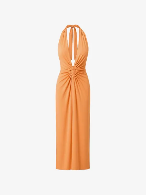 Baobab Eleonora maxi knot-detail ruched dress