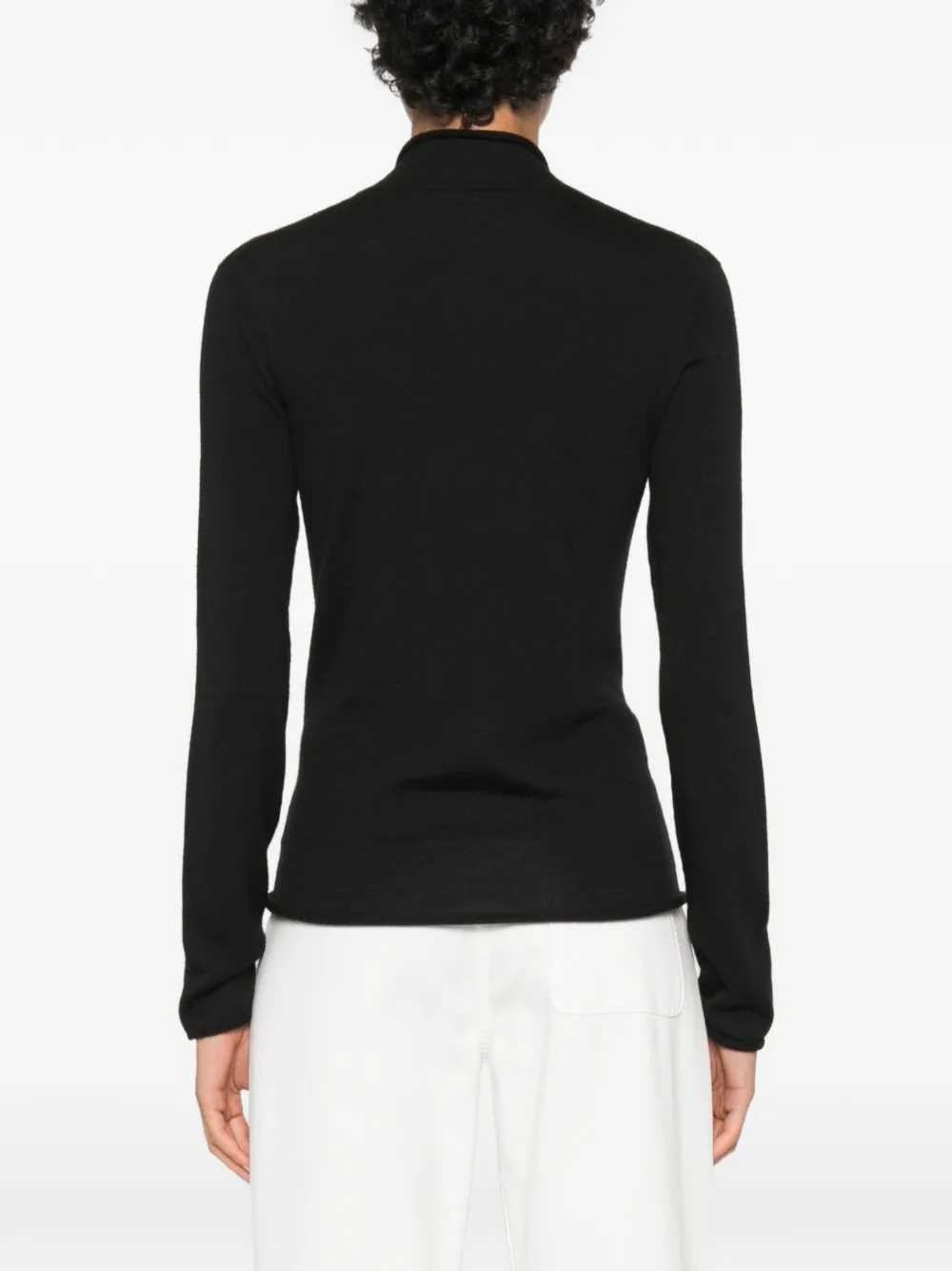 The Row Phaed Long-sleeve Sweater in Black, view 4