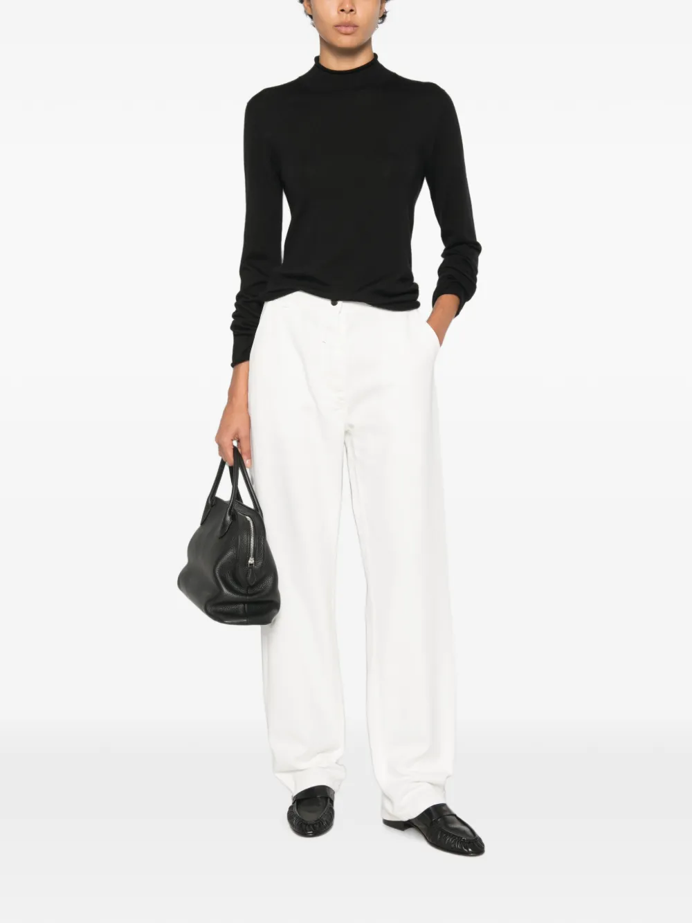 The Row Phaed Long-sleeve Sweater in Black