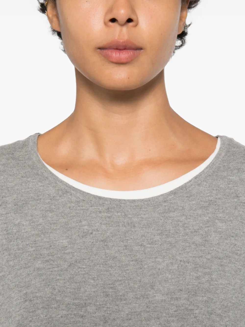 The Row Pirro gebreid T-shirt Grijs