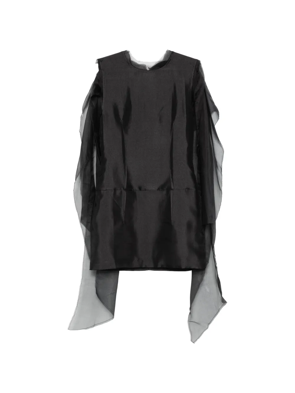 ENTIRE STUDIOS Shift dress black satin - Nero