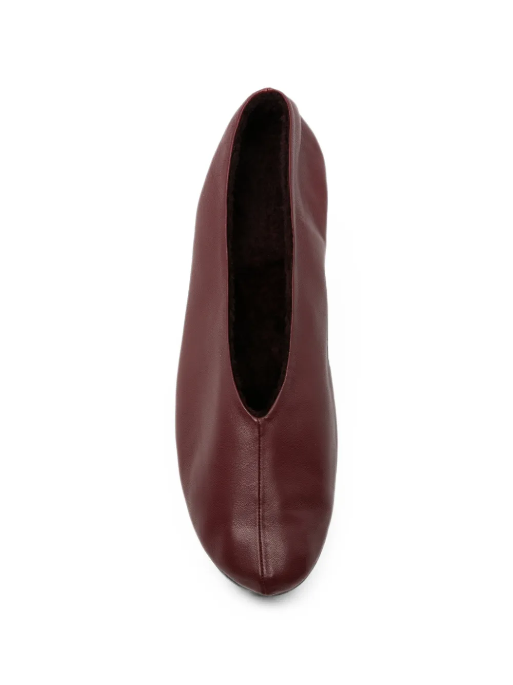 The Row Stella leather ballet flats Rood