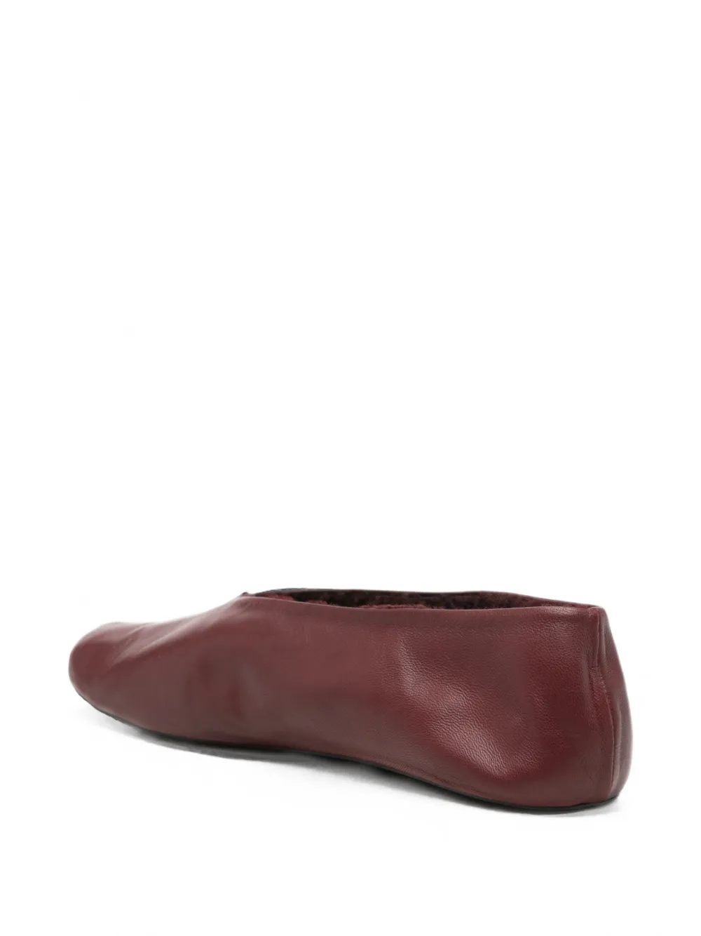 The Row Stella leather ballet flats Rood