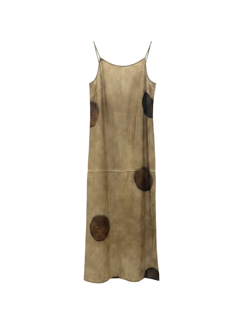 Uma Wang Anaya polka-dot midi dress - Marrone