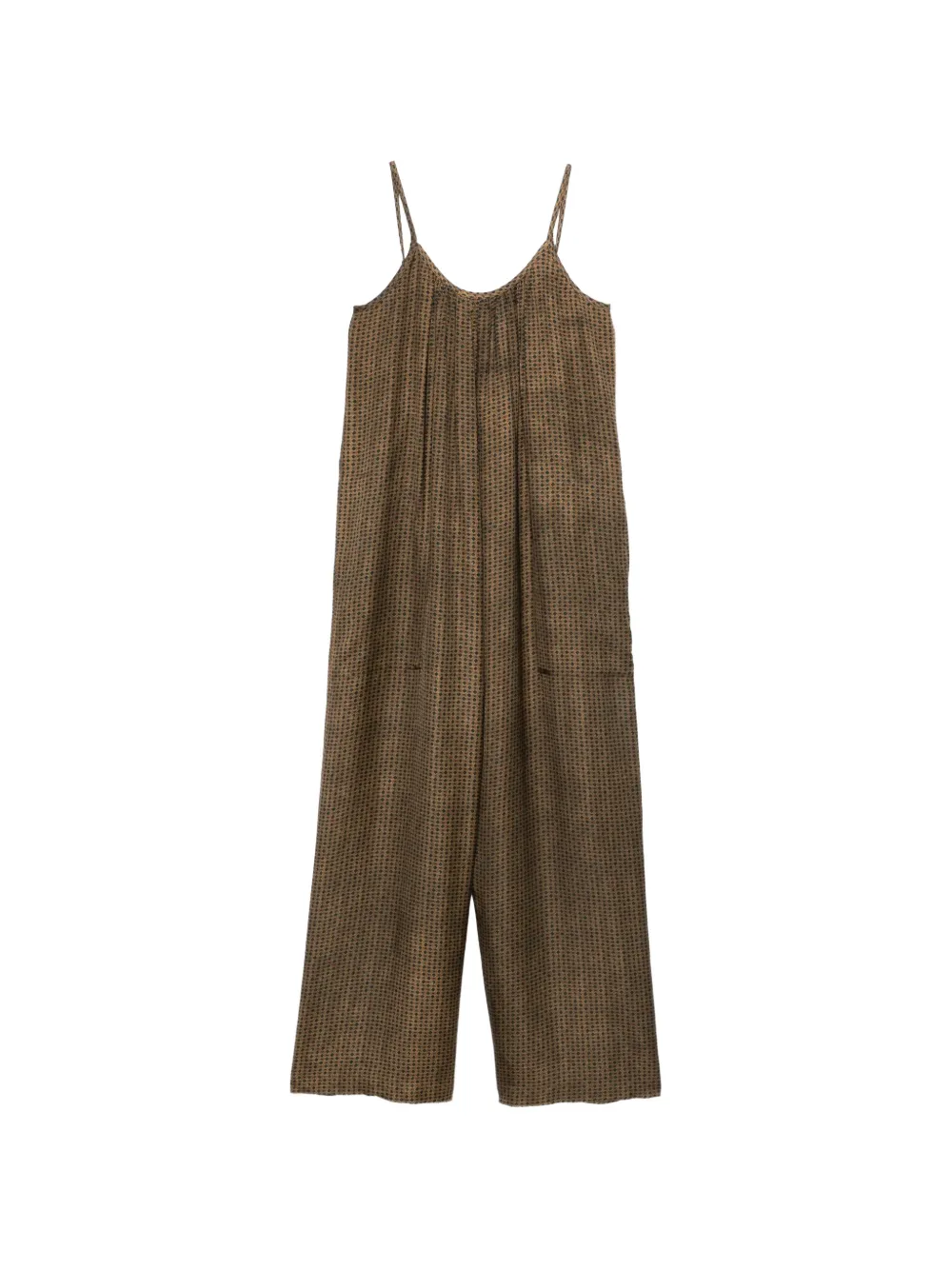Uma Wang Paul geometric-print jumpsuit - Marrone