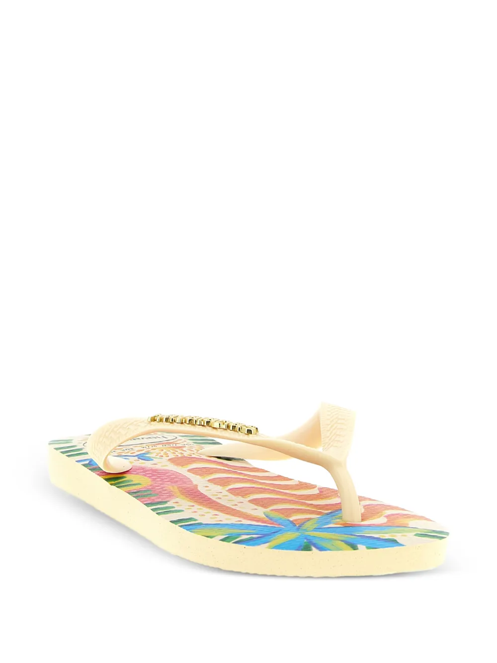 Havaianas Slippers met logo-applicatie Geel