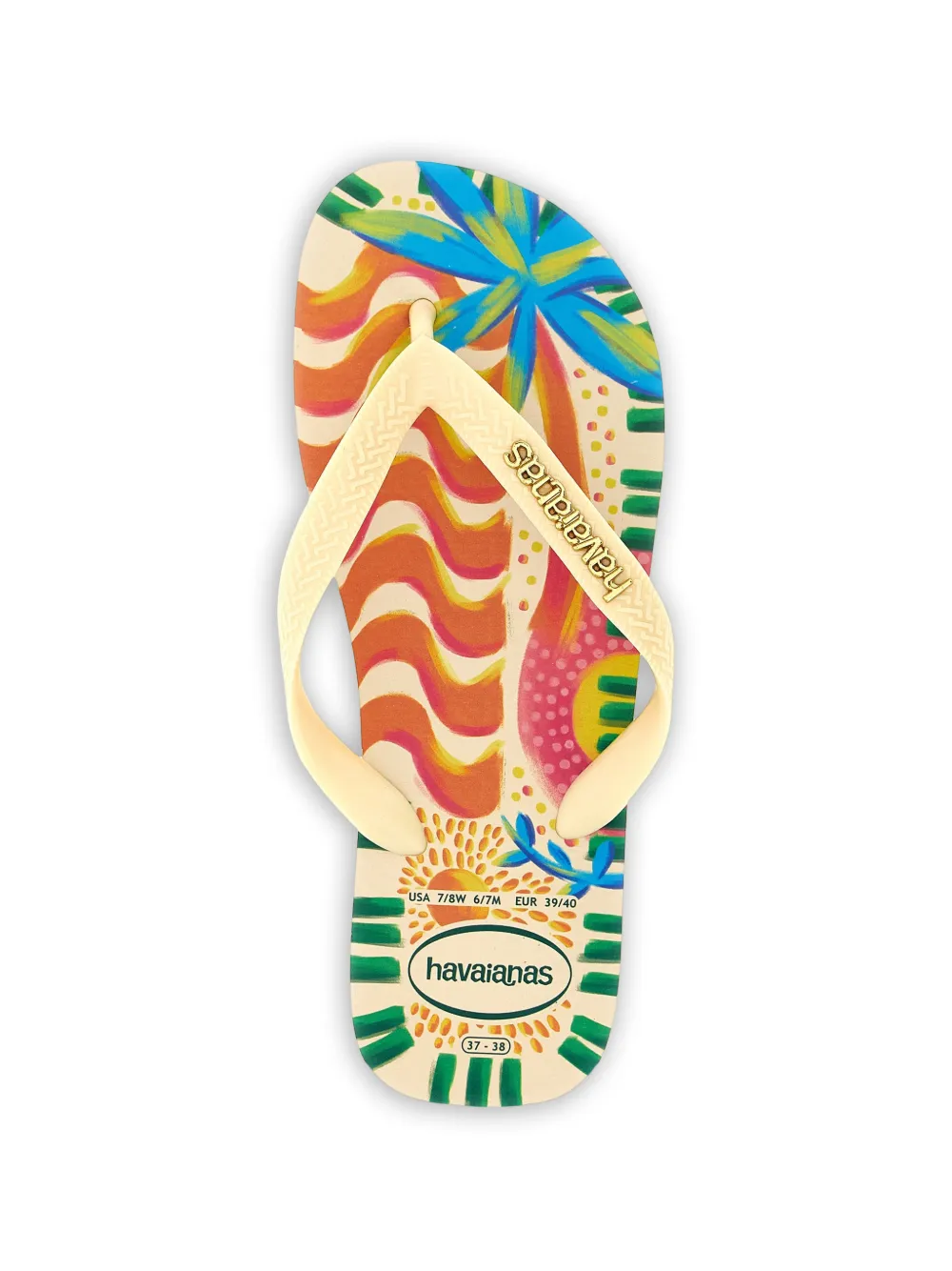 Havaianas Slippers met logo-applicatie Geel