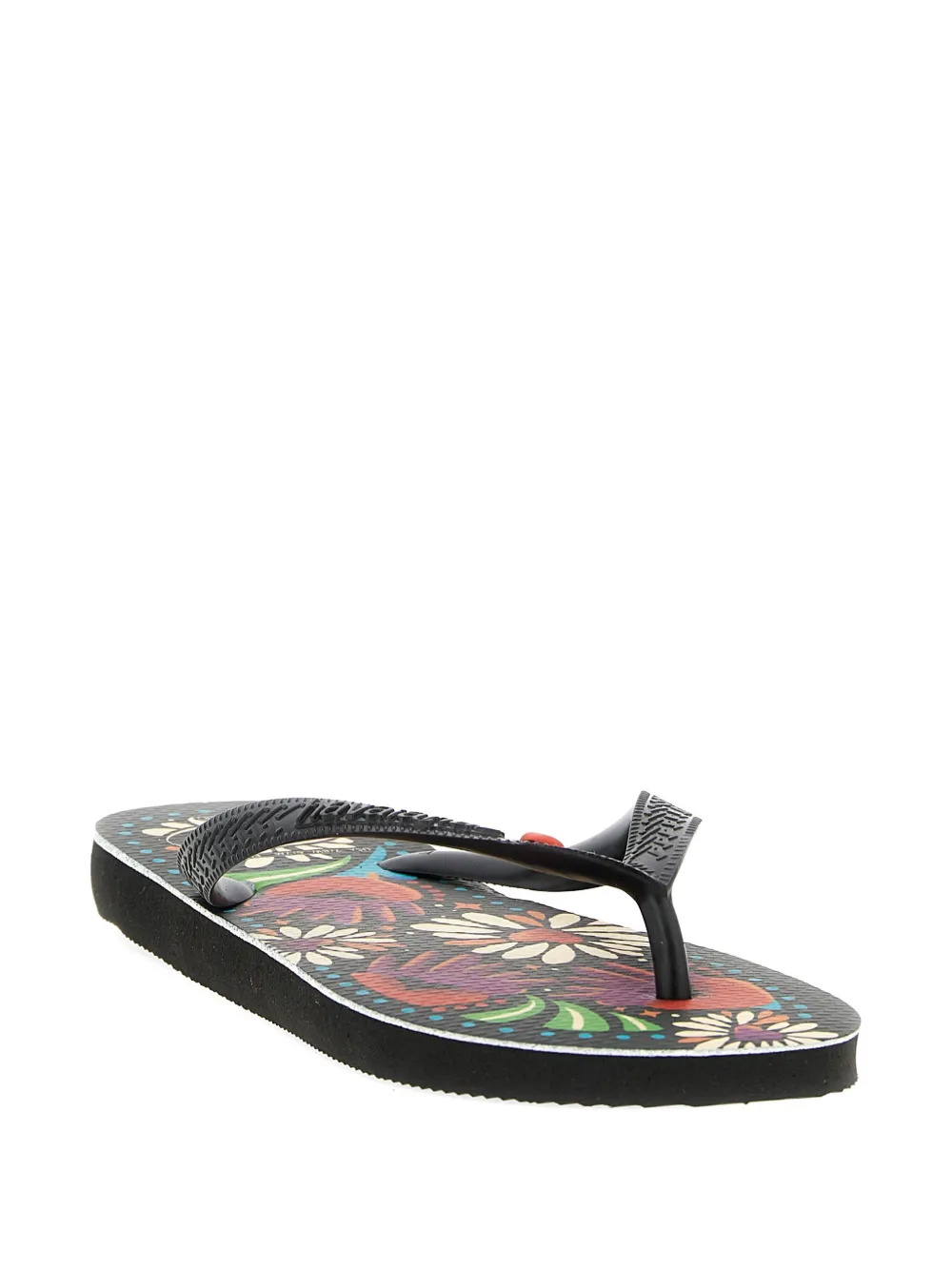 Havaianas Ginga teenslippers met bloemenprint Zwart