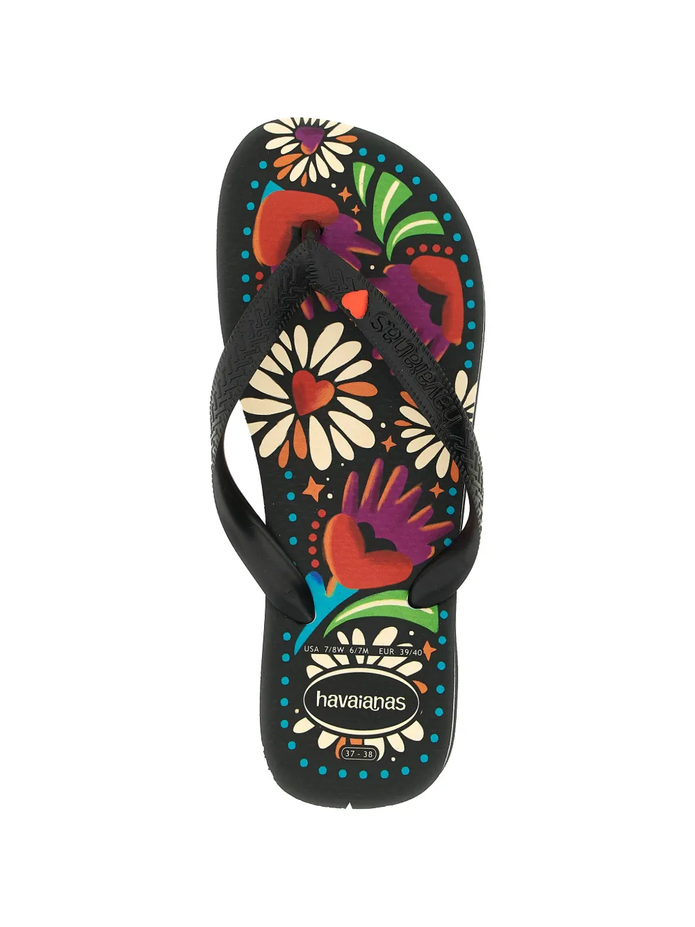 Havaianas Ginga teenslippers met bloemenprint Zwart