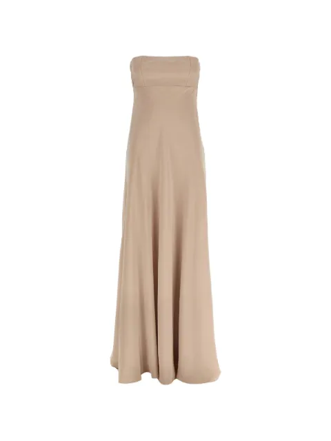 Giovanni Bedin strapless silk maxi dress