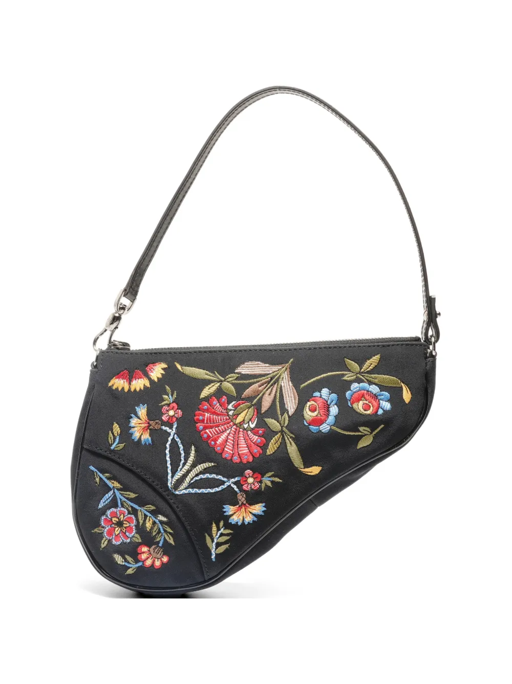 Christian Dior Pre-Owned 2002 Saddle embroidered shoulder bag - Black