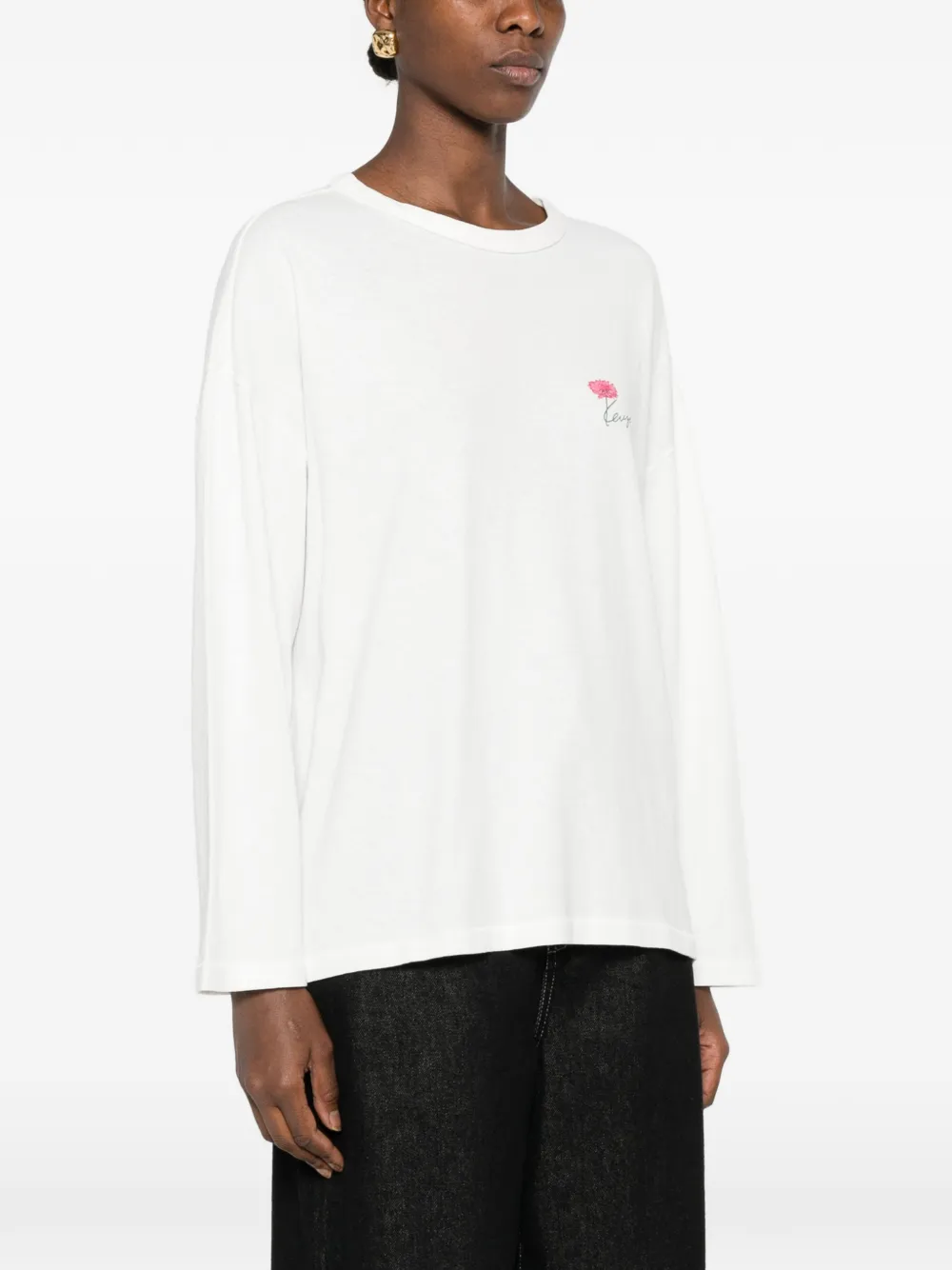 Kenzo T-shirt met tulpprint Wit