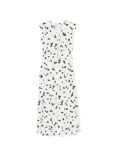 Alysi leaf-print ruched-detail dress