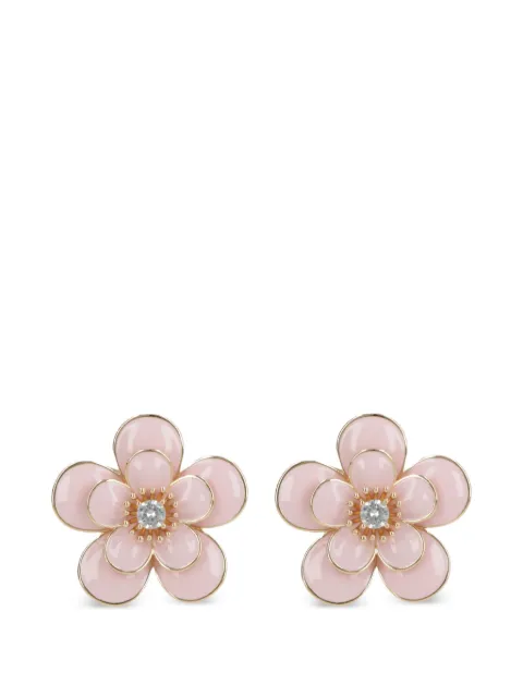 Self-Portrait enamel flower earrings