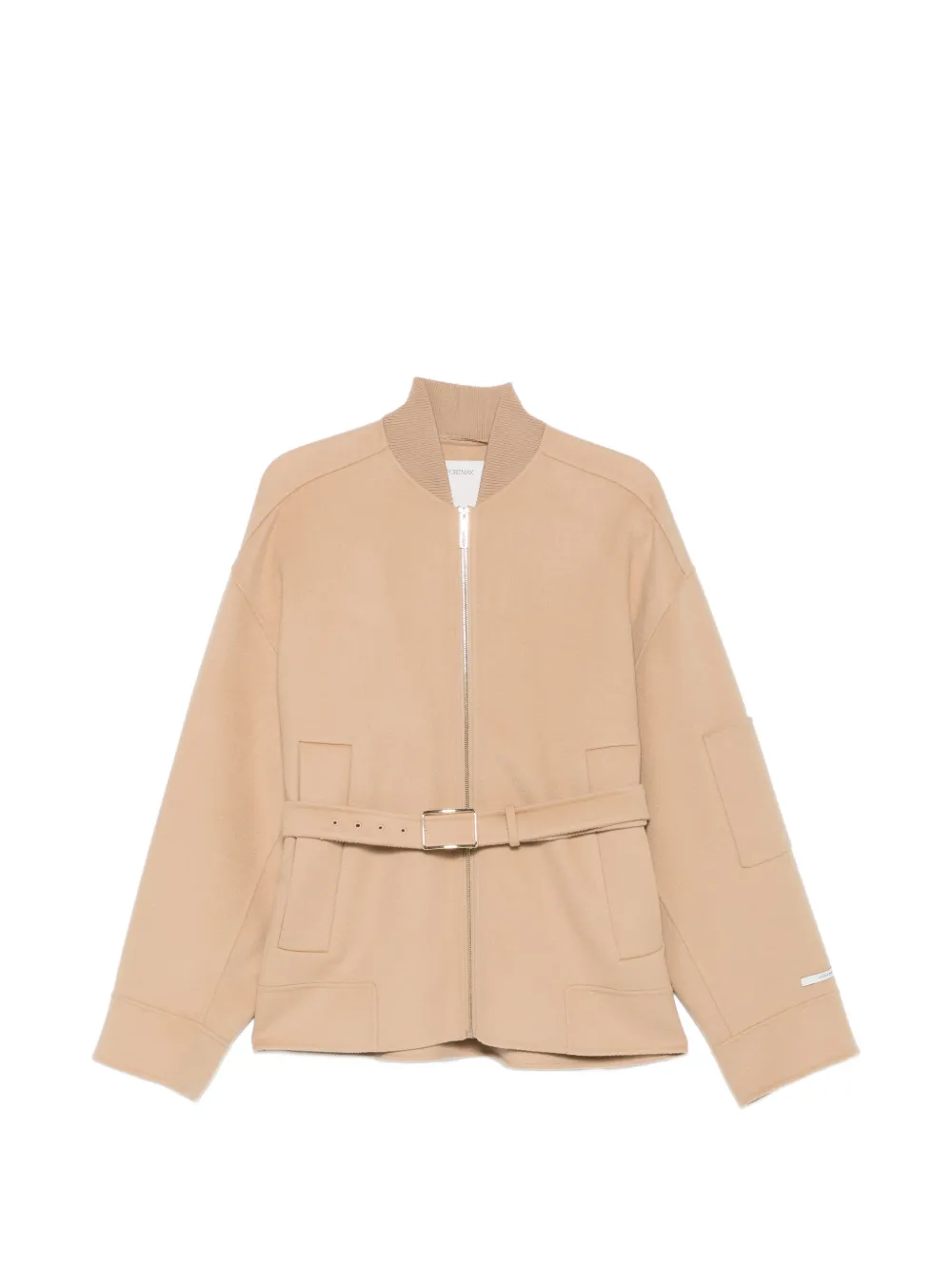 Sportmax Agora belted zip-up jacket - Marrone
