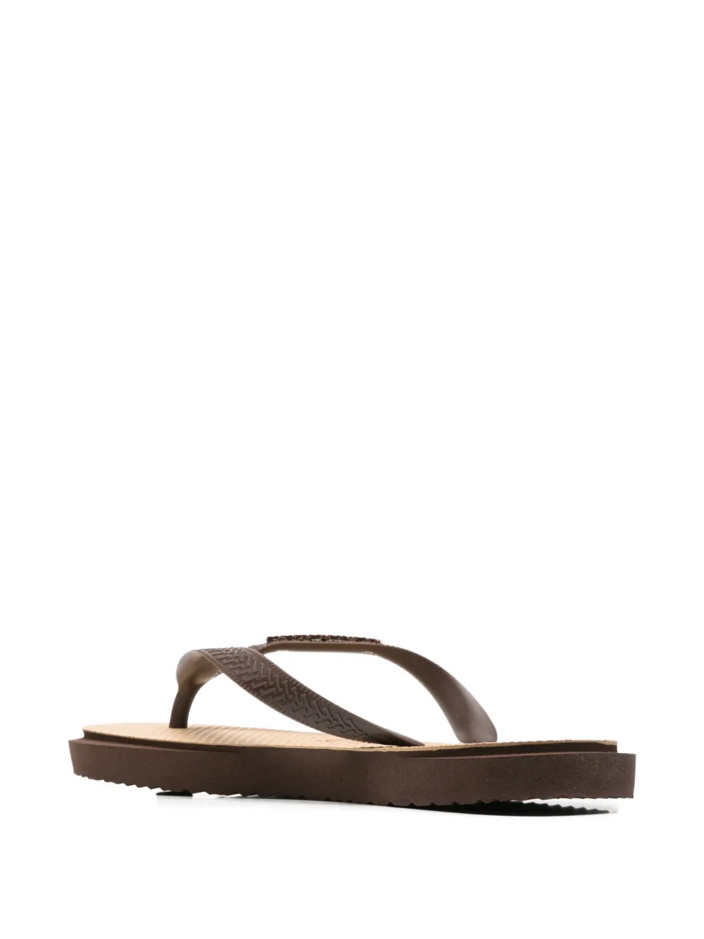 Havaianas Teenslippers met logoplakkaat Bruin
