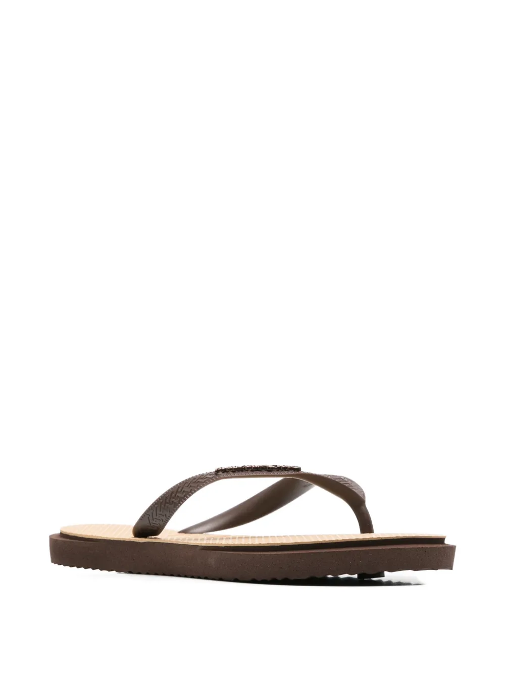 Havaianas Teenslippers met logoplakkaat Bruin