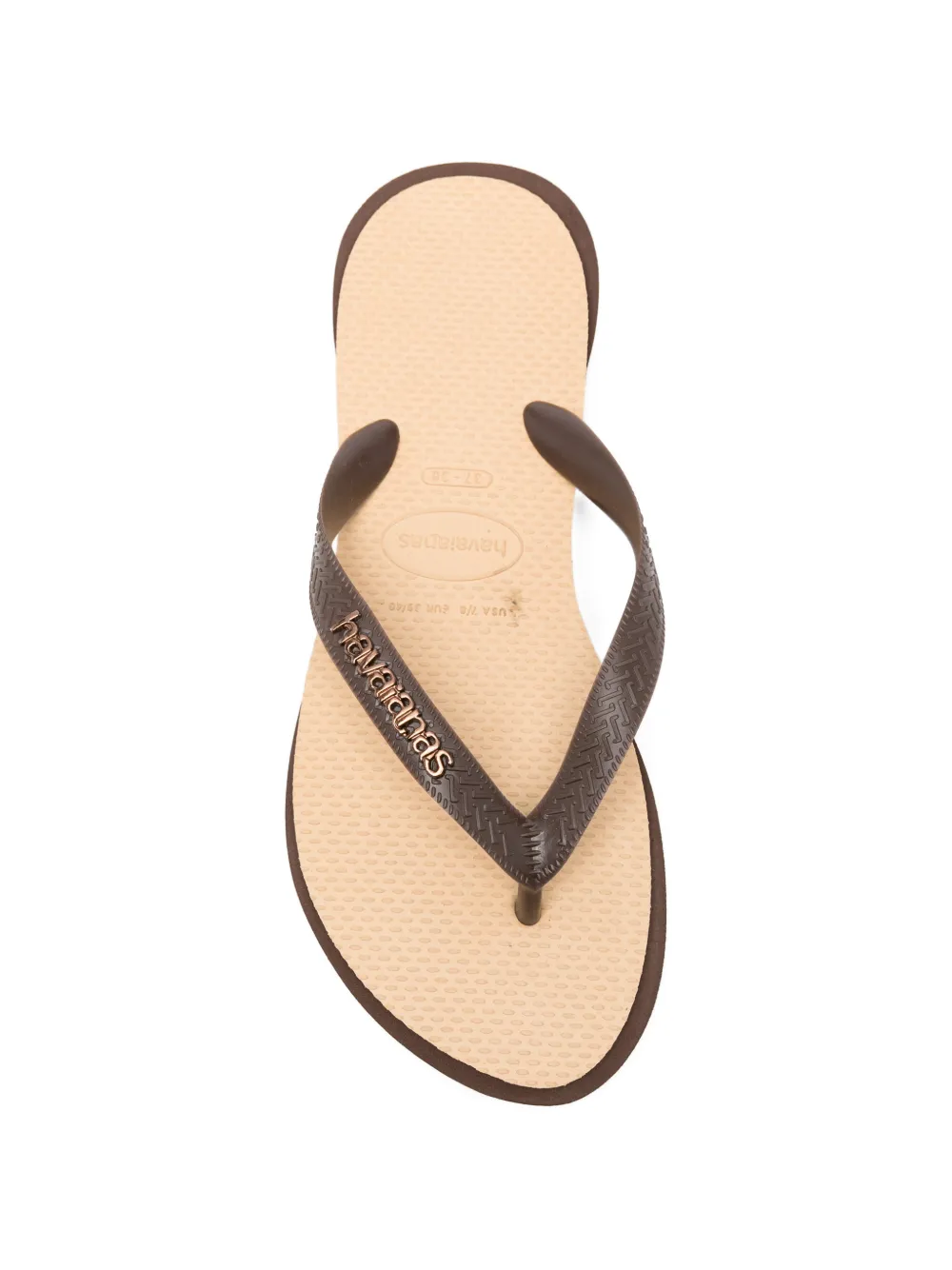 Havaianas Teenslippers met logoplakkaat Bruin