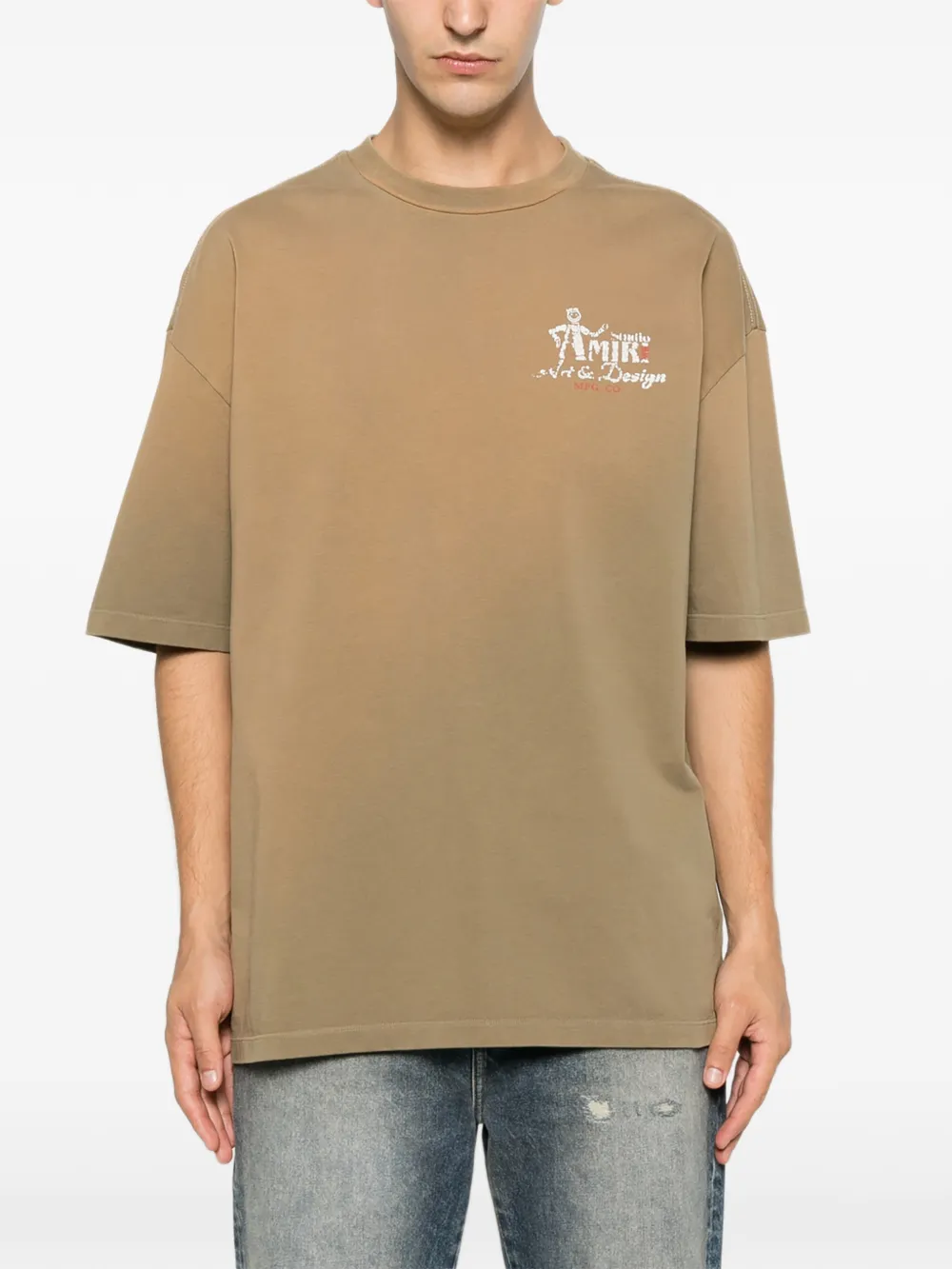 AMIRI T-shirt met logoprint Bruin