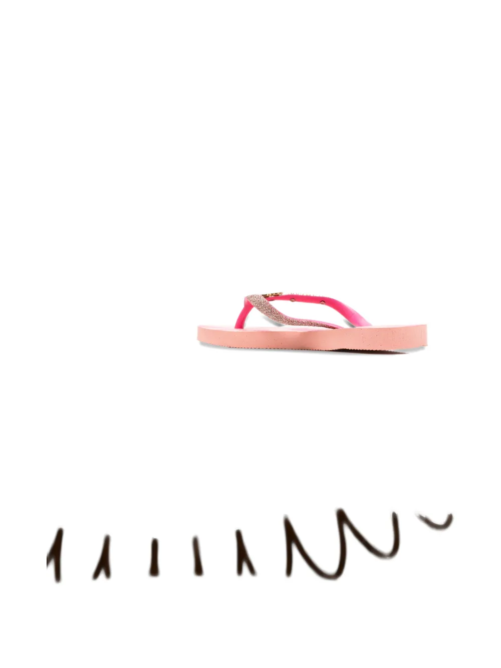 Havaianas Kids glitter-detail floral flip flops Roze