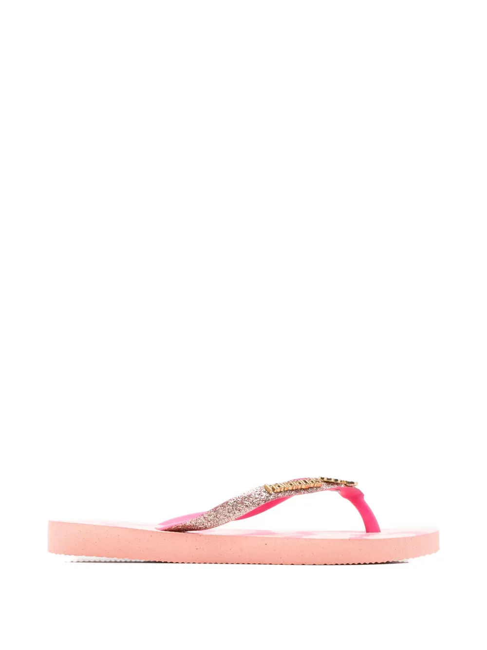 Havaianas Kids glitter-detail floral flip flops Roze