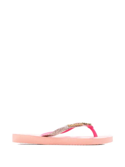 Havaianas Kids glitter-detail floral flip flops