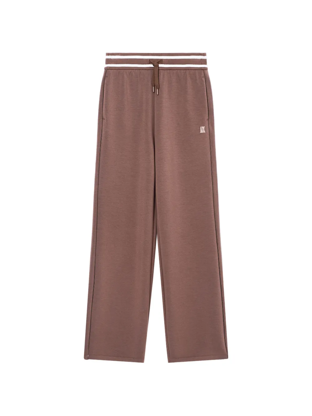 Armani Exchange logo-plaque track pants - Marrone