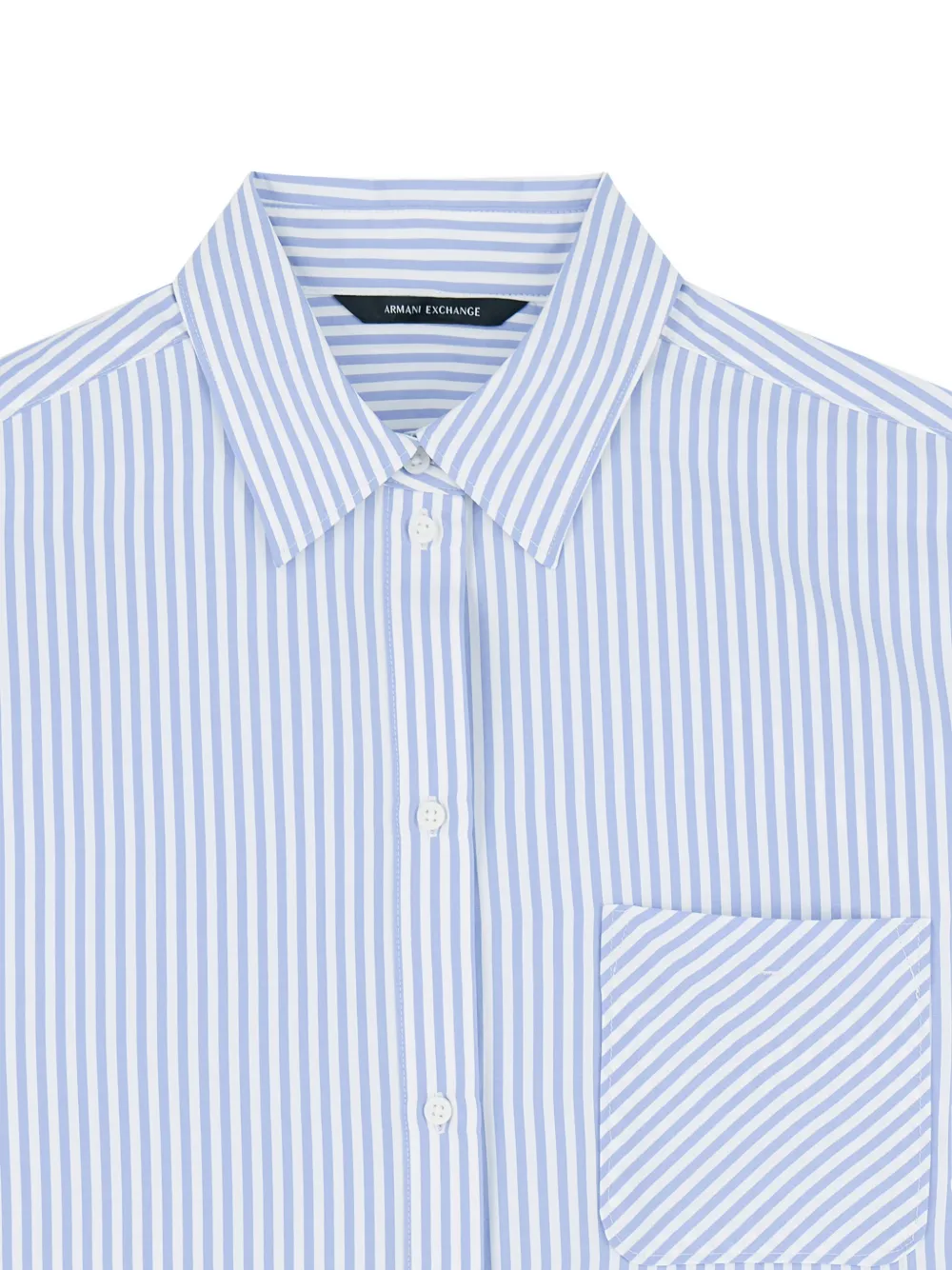  Armani Exchange Camisa A Rayas - Azul 