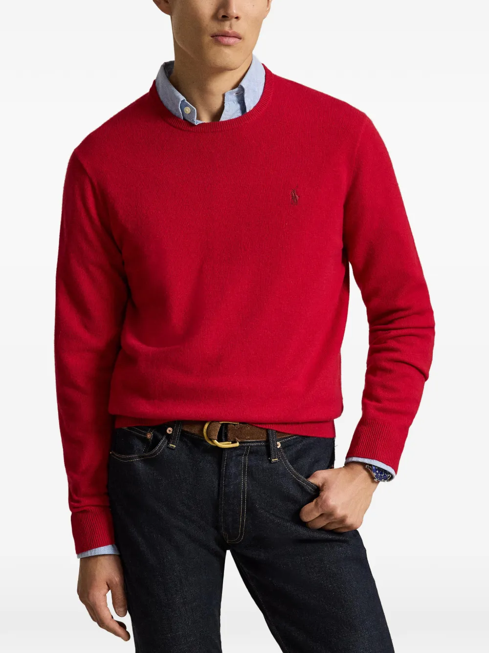 Polo Ralph Lauren Wollen trui met Pony-borduurwerk Rood