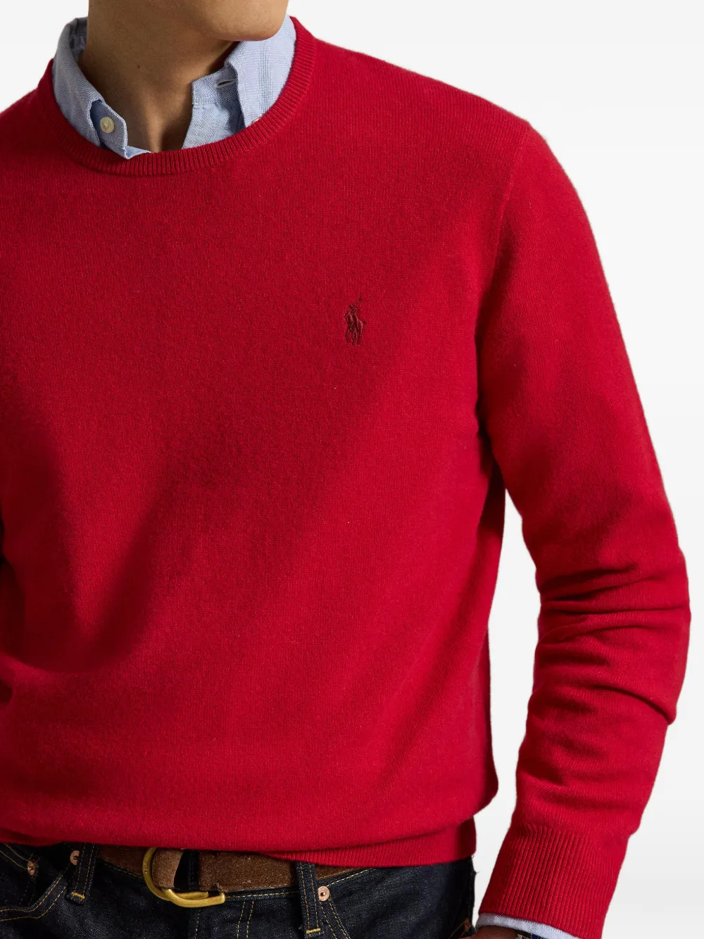 Polo Ralph Lauren Wollen trui met Pony-borduurwerk Rood