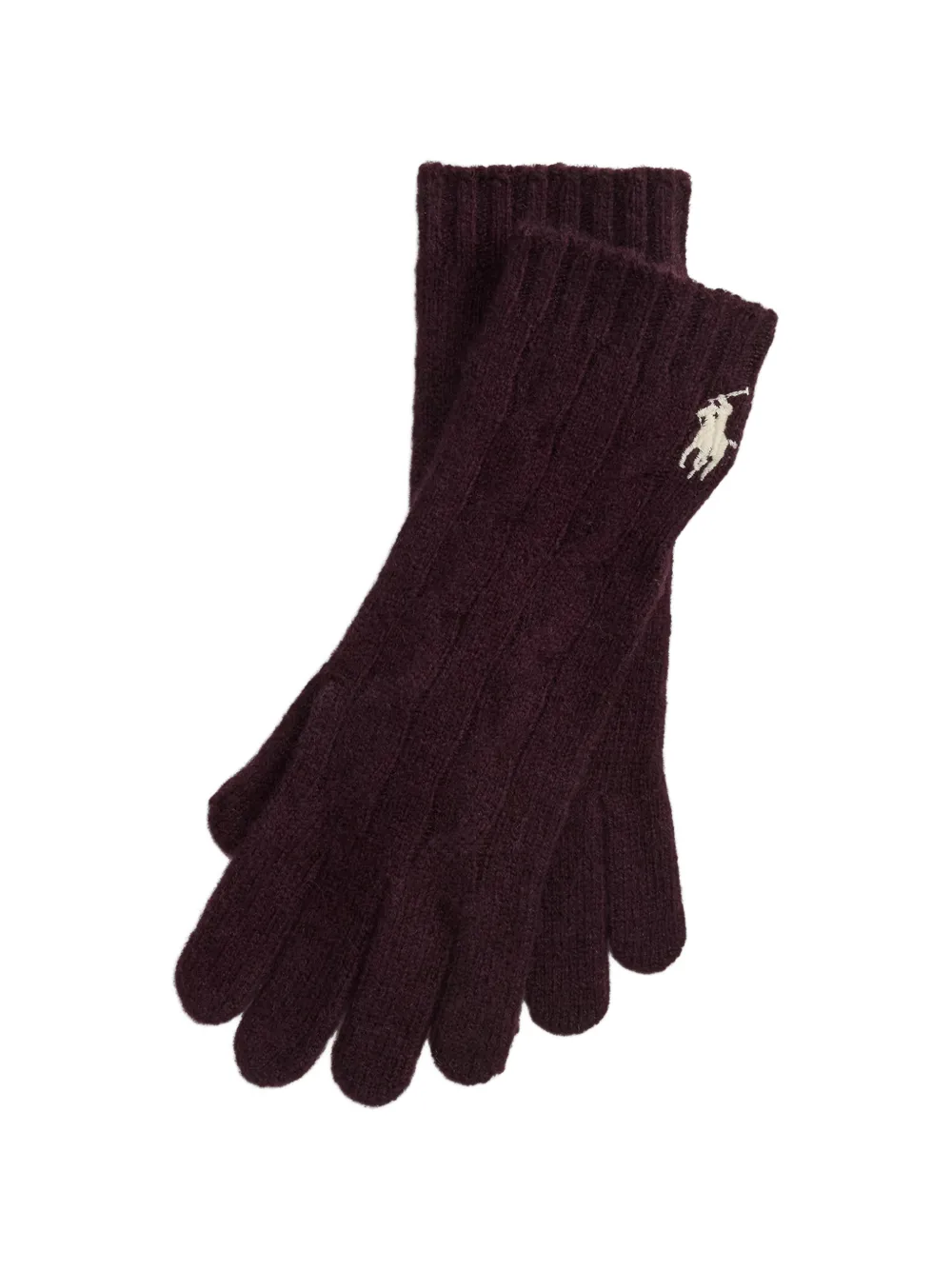 Polo Ralph Lauren cable-knit wool-cashmere gloves