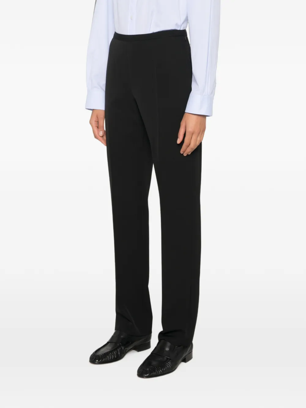 The Row Cyril Front-pleat Trousers in Black, view 3