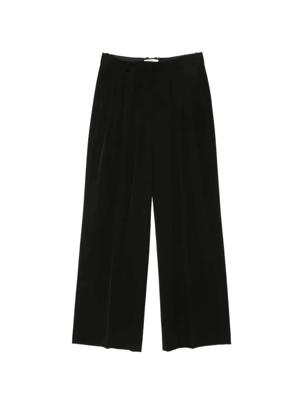 The Row Pantaloni a gamba ampia con pieghe - Nero