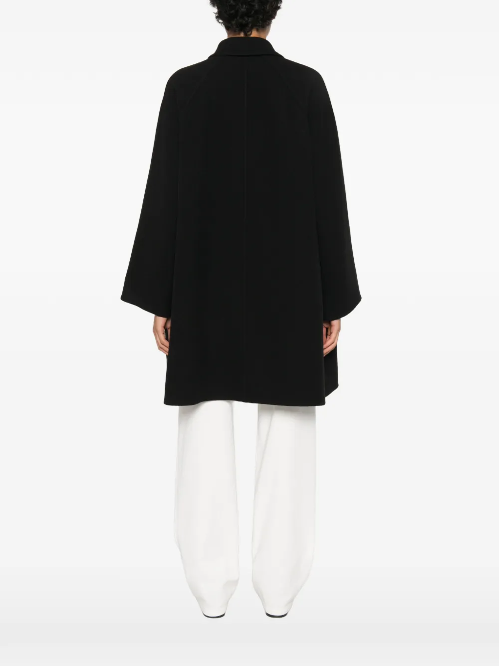 The Row Ina Button-up Coat in Black, view 4