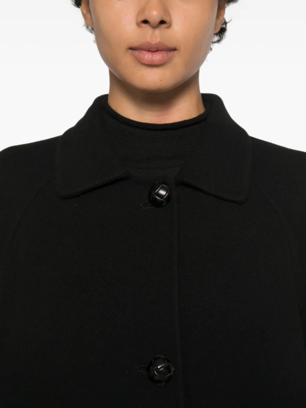 The Row Ina Button-up Coat in Black, view 5