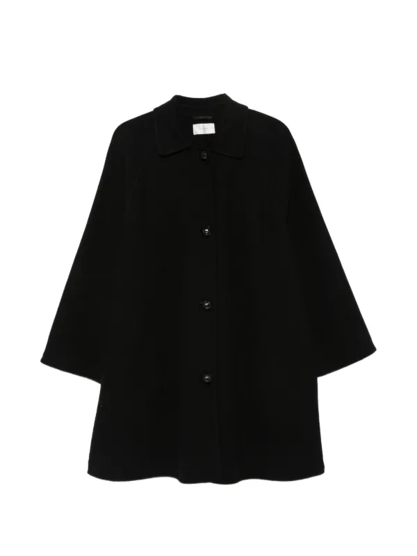 The Row Ina Button-up Coat in Black