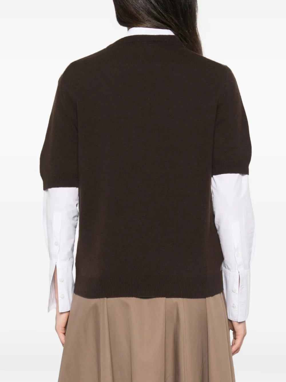 Prada Gebreide trui met argyle-ruit Bruin
