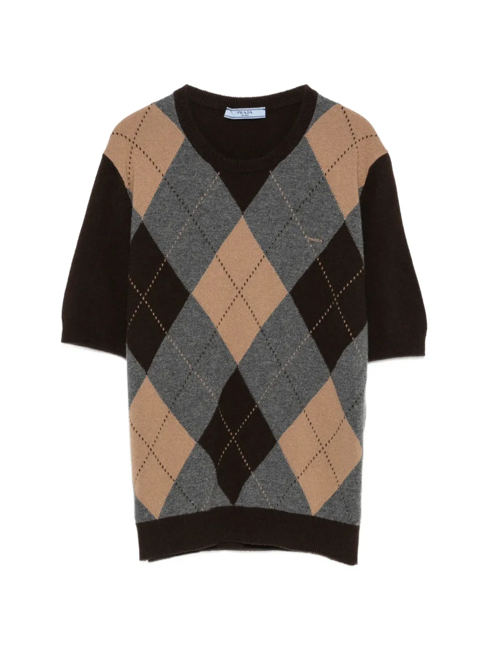 Prada crew neck short-sleeve top - Marrone