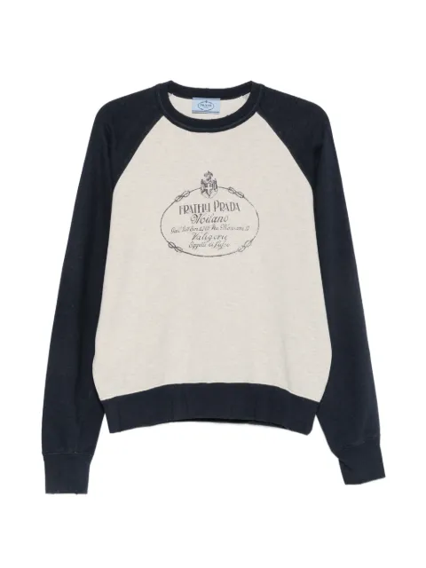 Prada logo-print raglan-sleeve sweatshirt