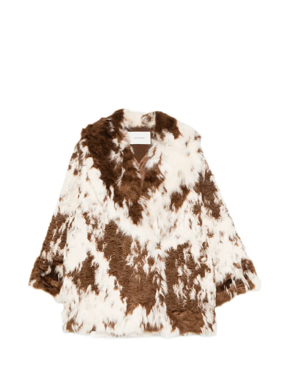 ENTIRE STUDIOS Heft fur coat flecked - Marron ENTIRE STUDIOS Heft fur coat flecked - Marron