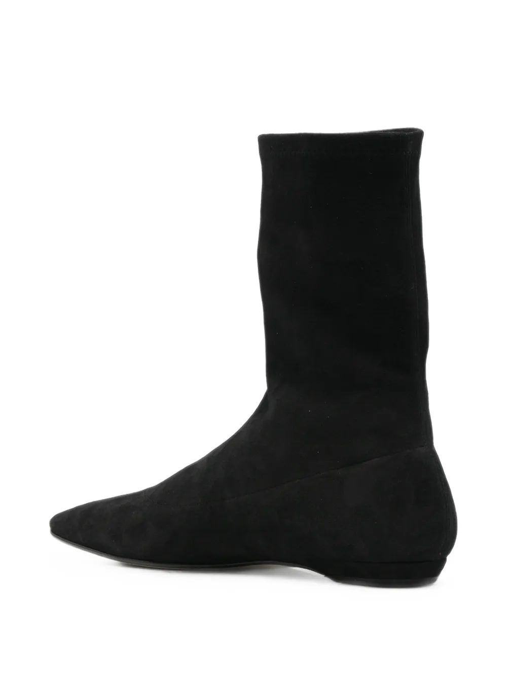 The Row Cindy round-toe ankle boots Zwart