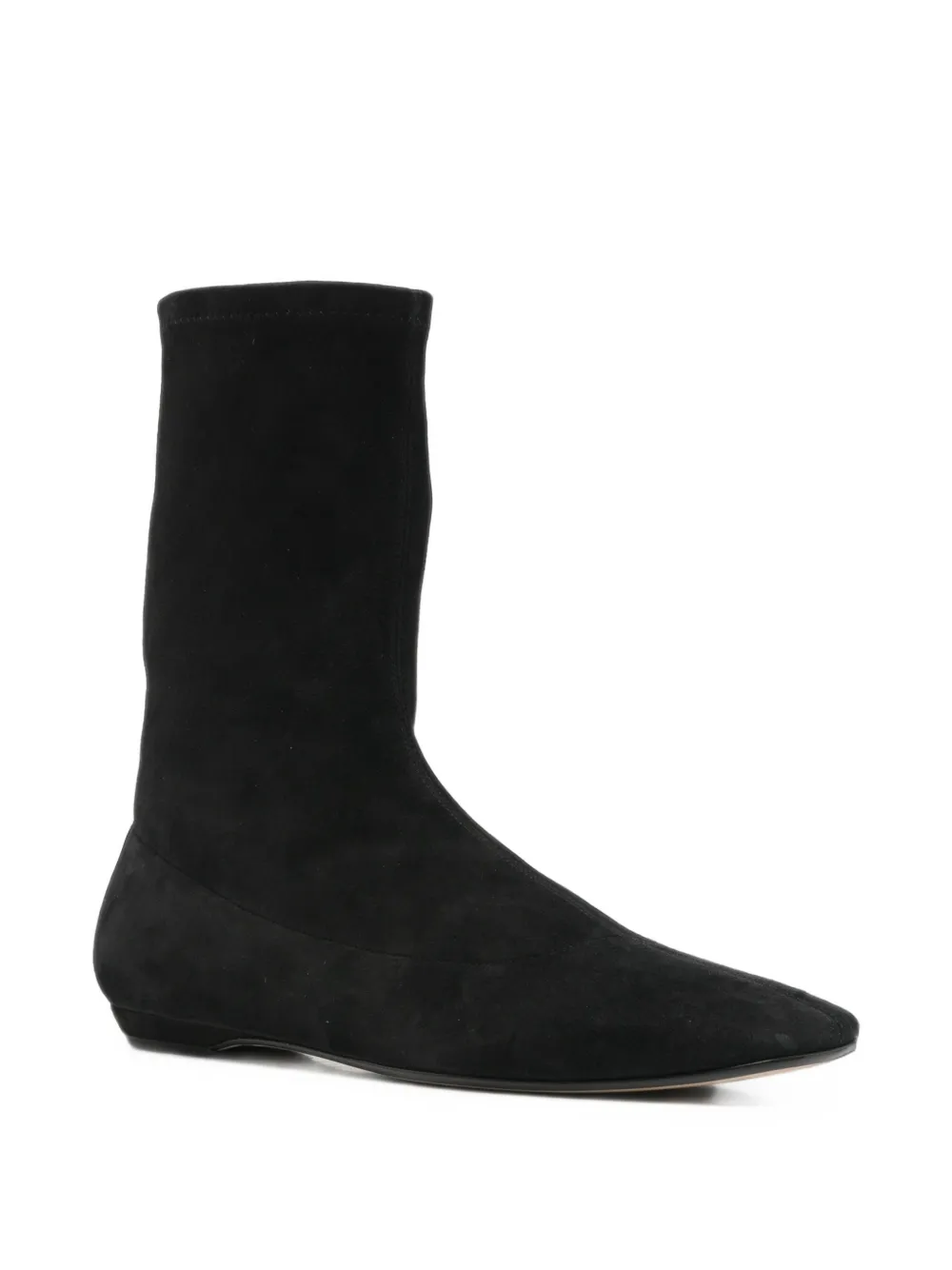 The Row Cindy round-toe ankle boots Zwart