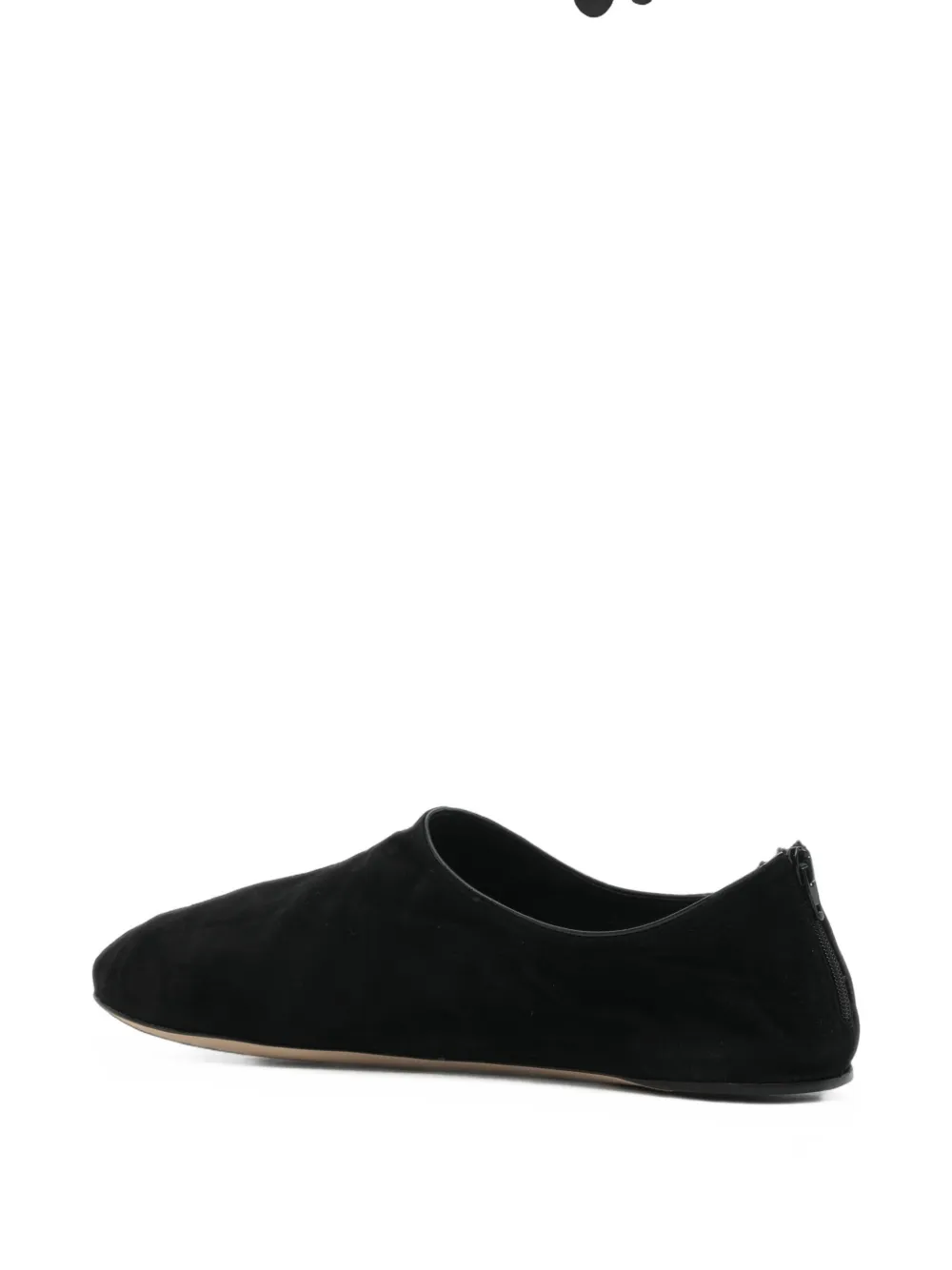 The Row Stellene suede ballet flats Zwart