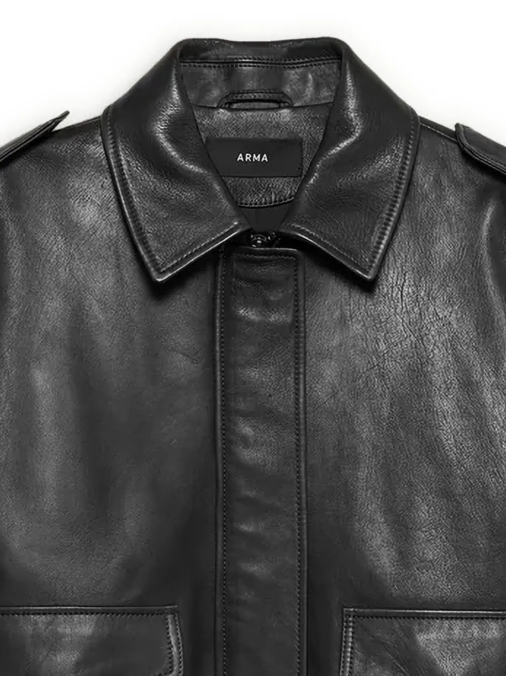  Arma Bomber Astra In Pelle - Nero 