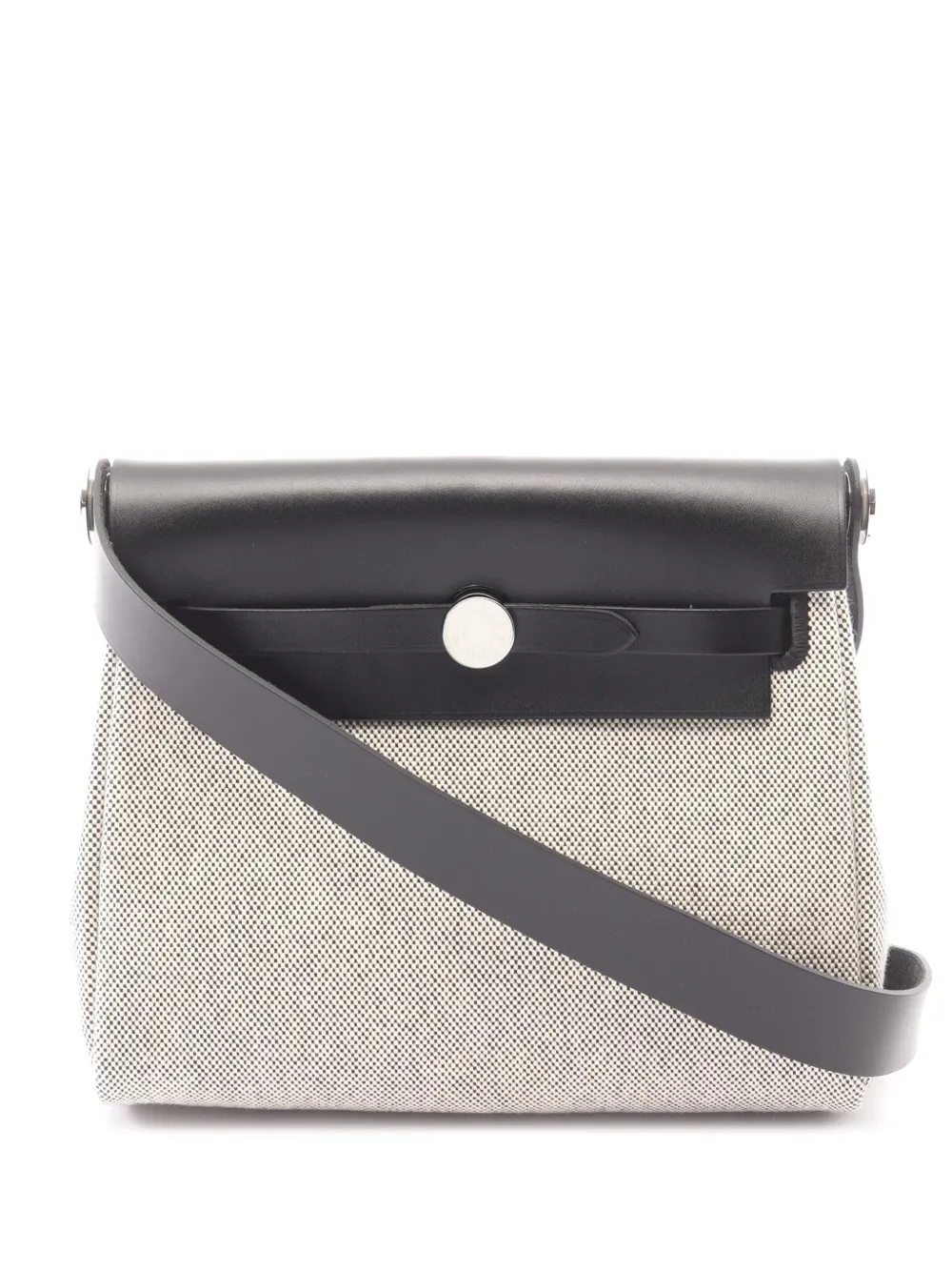 Hermès Pre-Owned 2025 Military Toile and Vache Hunter Herbag Zip 20 crossbody bag - Grigio