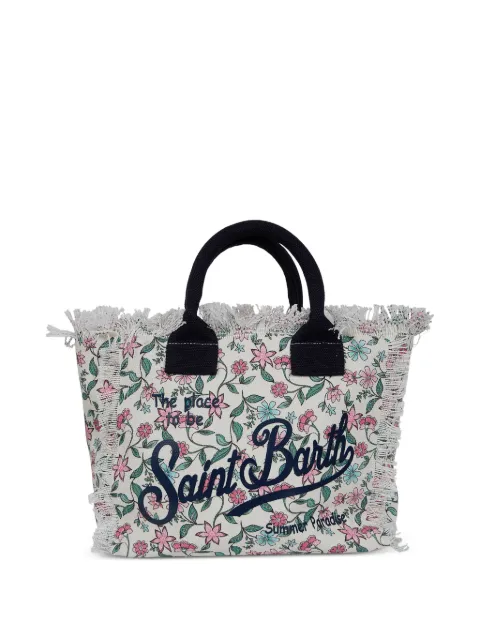 MC2 Saint Barth floral-print frayed-edge tote bag