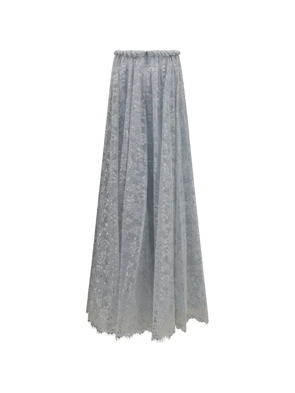 ZIMMERMANN Carousel metallic gedraaide kanten maxi-jurk Zilver