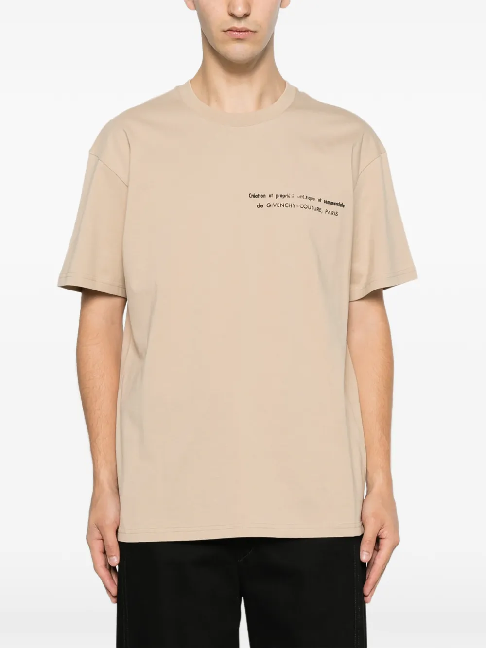 Givenchy T-shirt met logoprint Beige