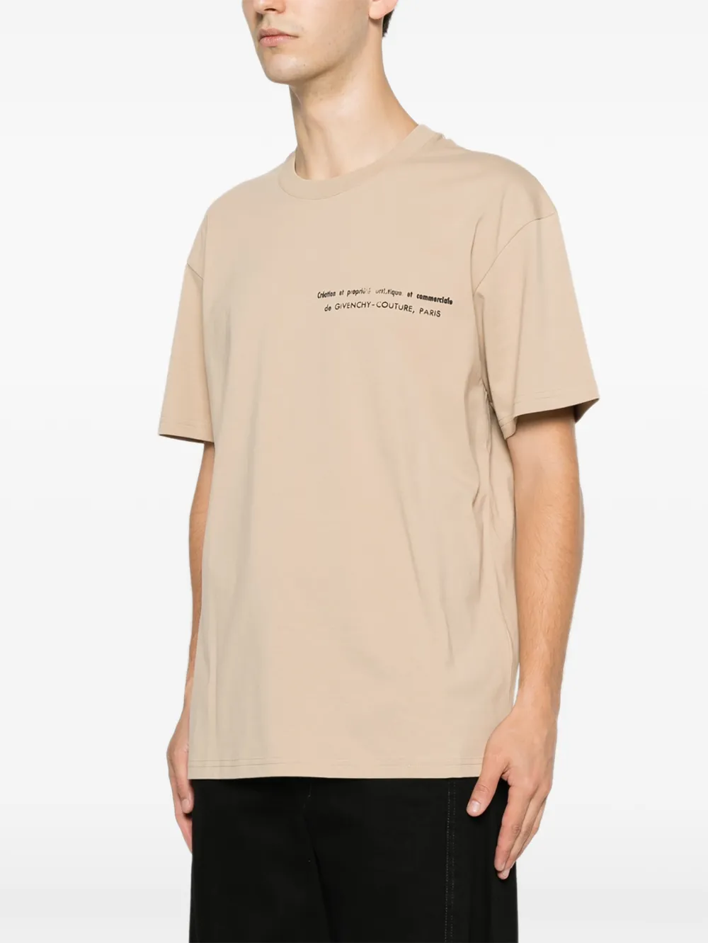 Givenchy T-shirt met logoprint Beige